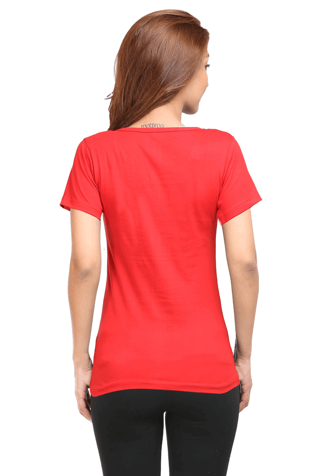 Female Round Neck Half Sleeve Classic T-Shirt with "Blessing Always Guruji" Print – Multiple Colors & Sizes