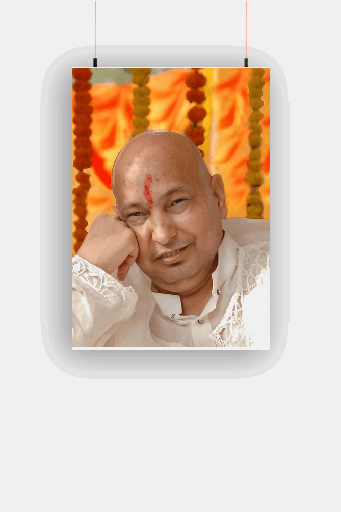 Guruji's White A5 Poster – A Subtle Symbol of Peace and Divine Grace