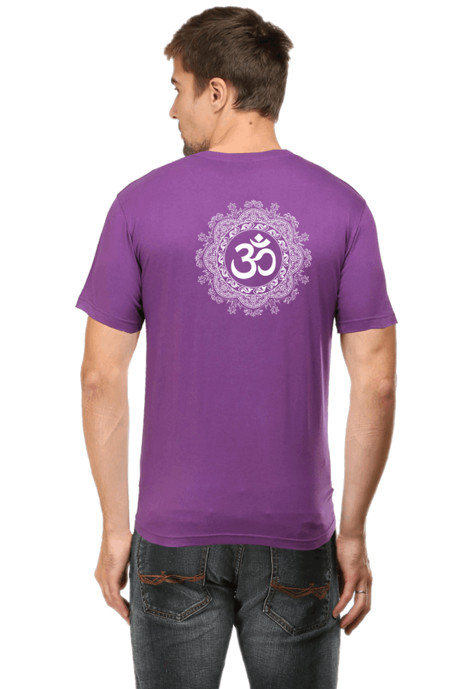 Om Mantra Male Round Neck T-Shirt (Half Sleeves, Multi Colors & Sizes) – Spiritual Comfort in Every Hue