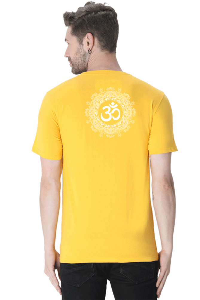 Om Mantra Male Round Neck T-Shirt (Half Sleeves, Multi Colors & Sizes) – Spiritual Comfort in Every Hue