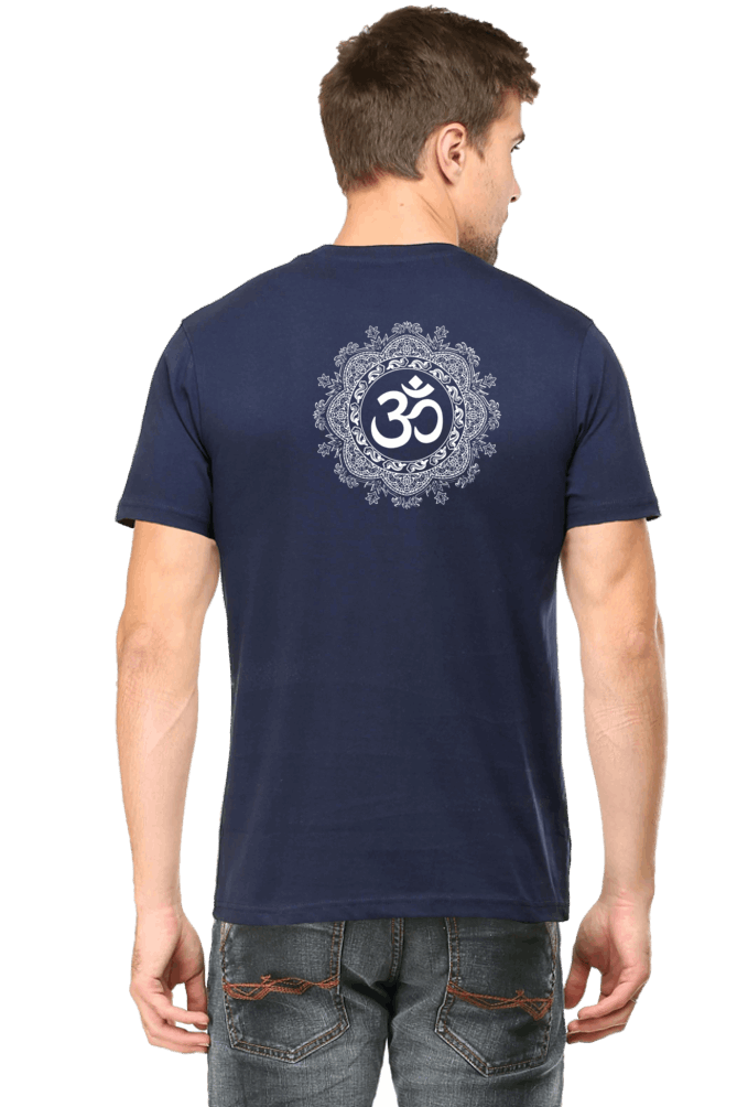 Om Mantra Male Round Neck T-Shirt (Half Sleeves, Multi Colors & Sizes) – Spiritual Comfort in Every Hue
