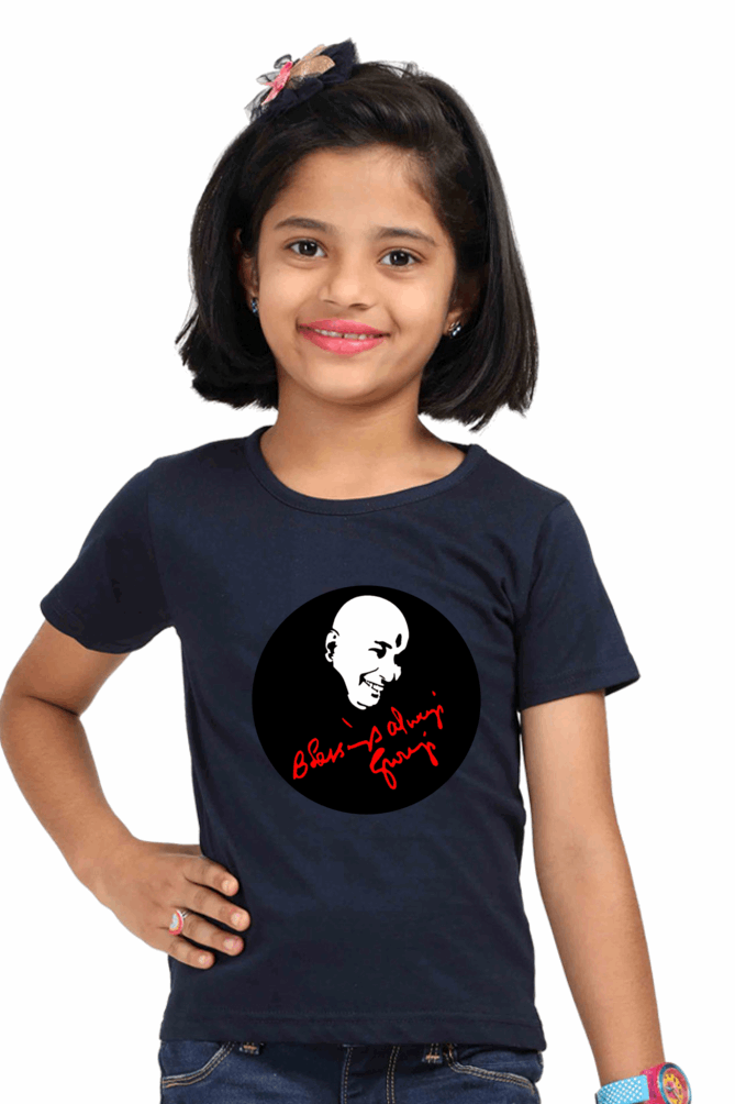 Girl’s Round Neck "Blessing Always" T-Shirt – Half Sleeve, Classic Design in Multi Colors & Sizes