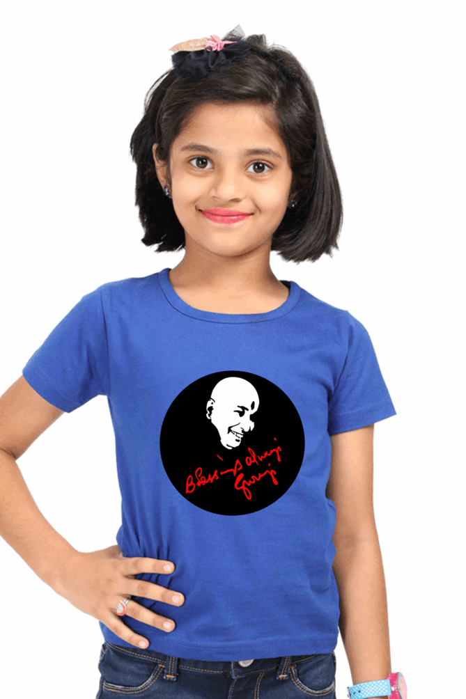 Girl’s Round Neck "Blessing Always" T-Shirt – Half Sleeve, Classic Design in Multi Colors & Sizes