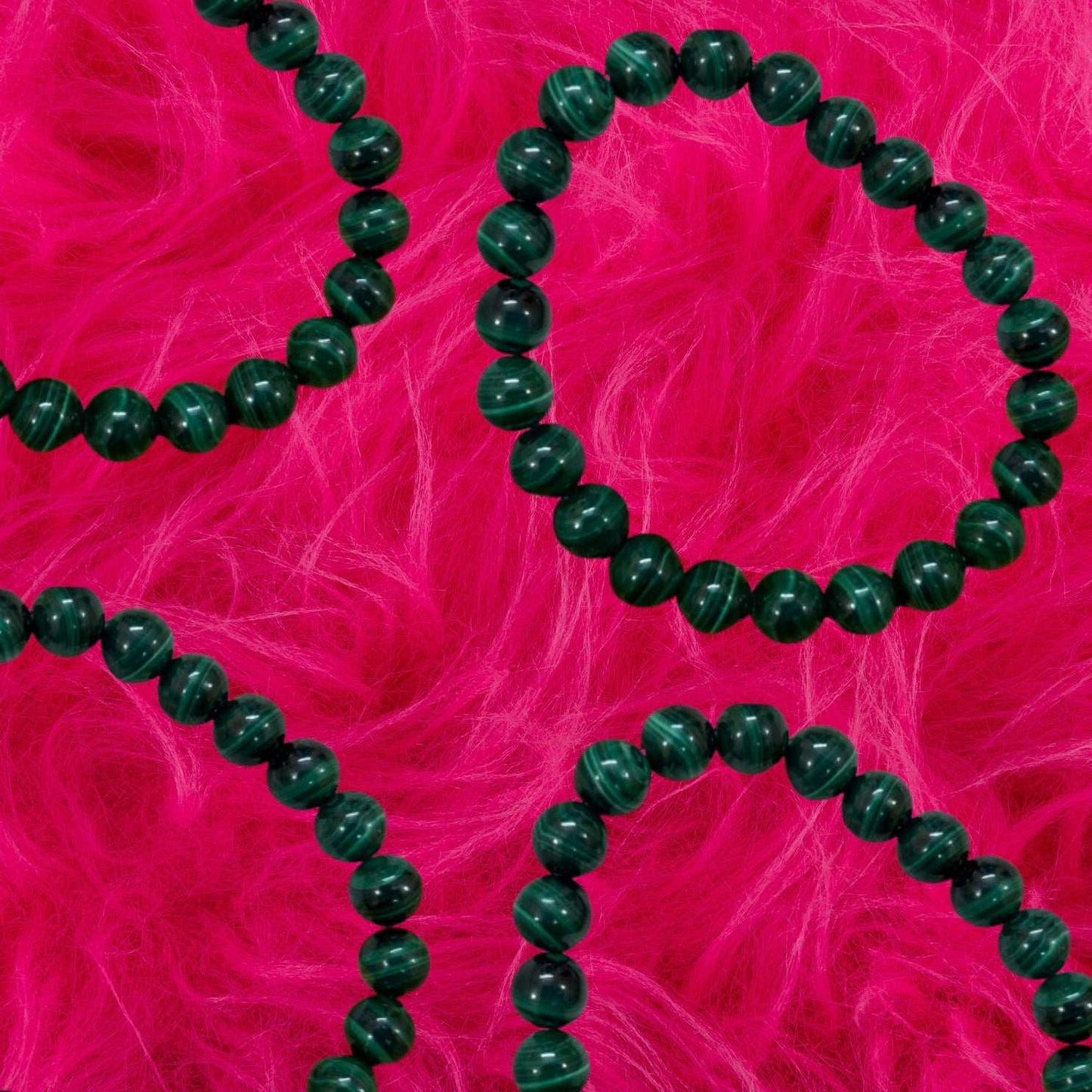 Malachite Bracelet Associated with Heart Chakra and Help with Emotional Healing and Self Reflection