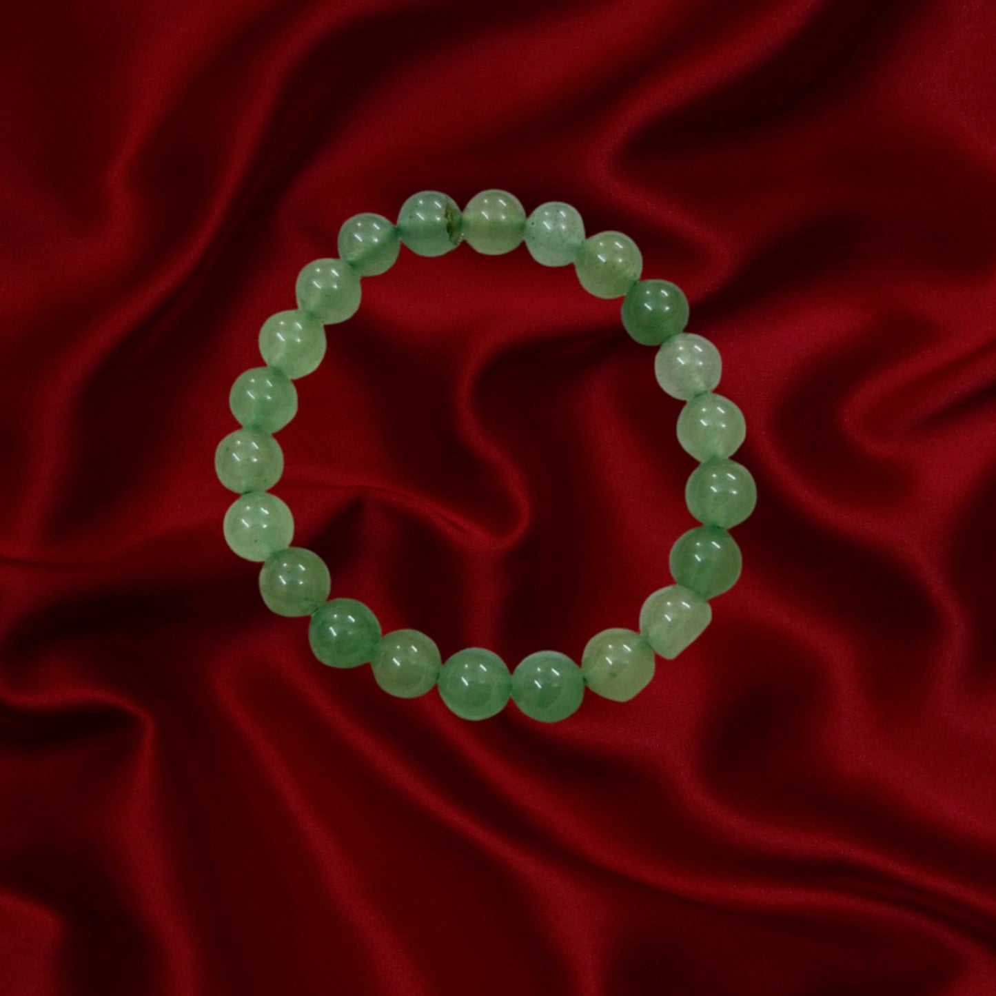 Plain Green Aventurine Bracelet for Missing Number 5 New Beginnings and Creativity