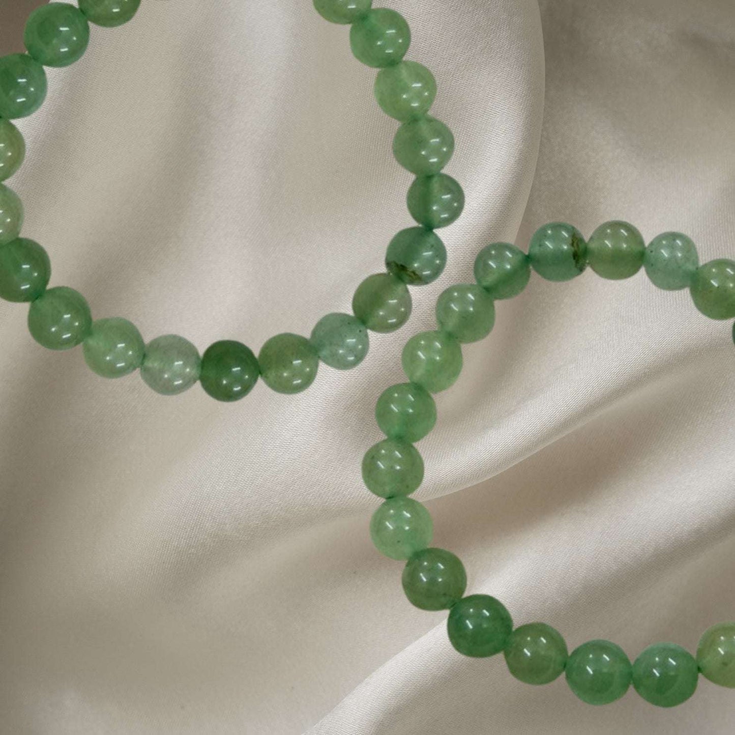 Plain Green Aventurine Bracelet for Missing Number 5 New Beginnings and Creativity