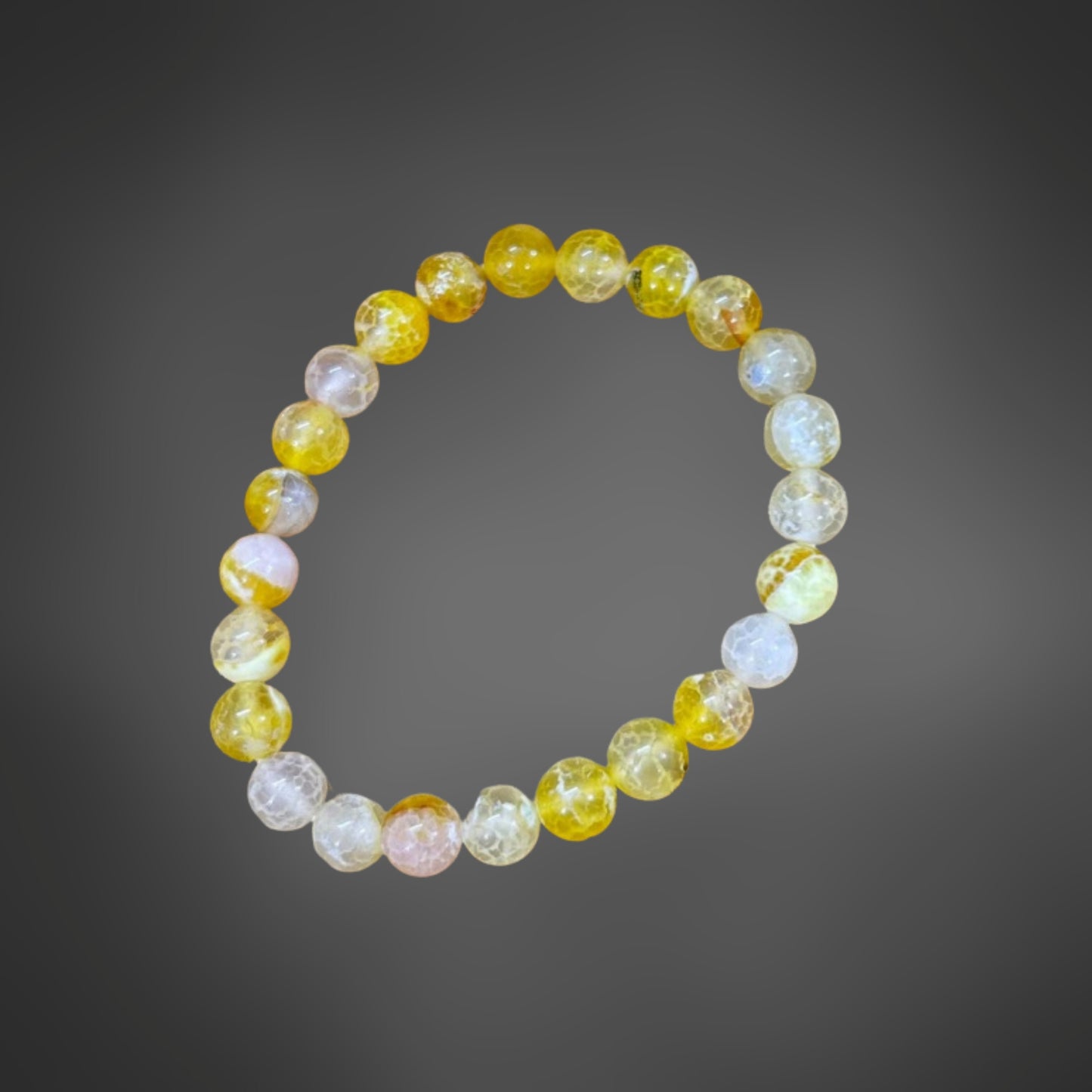 Yellow Hakik Bracelet for Happiness Intelligence Prosperity Longevity Fertility and Good Health