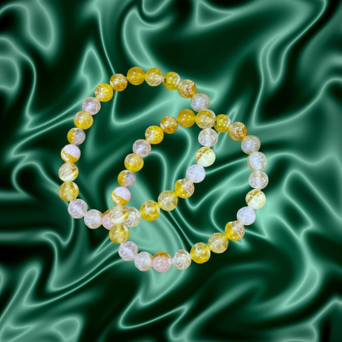 Yellow Hakik Bracelet for Happiness Intelligence Prosperity Longevity Fertility and Good Health