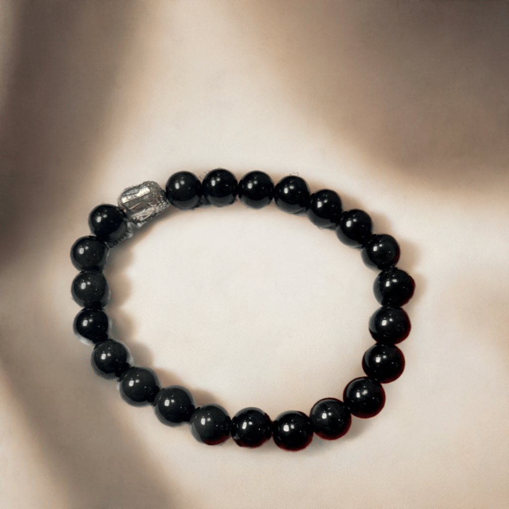 Black Tourmaline Bracelet for Missing Number 8 and for Protection against Negative Energy and Evil Eye - Lifeved