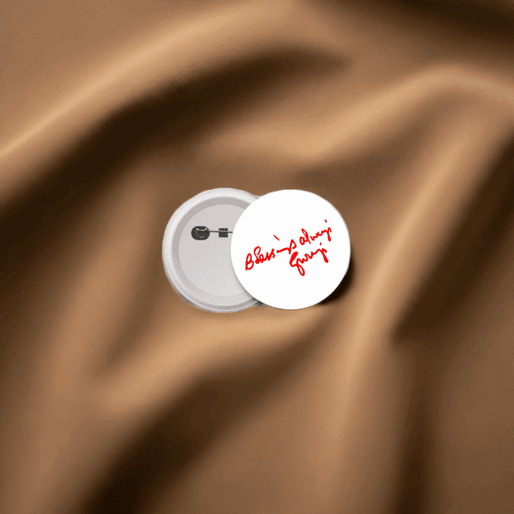 Blessing Always Guruji Badge (44mm) – A Compact Token of Devotion and Blessings - Lifeved