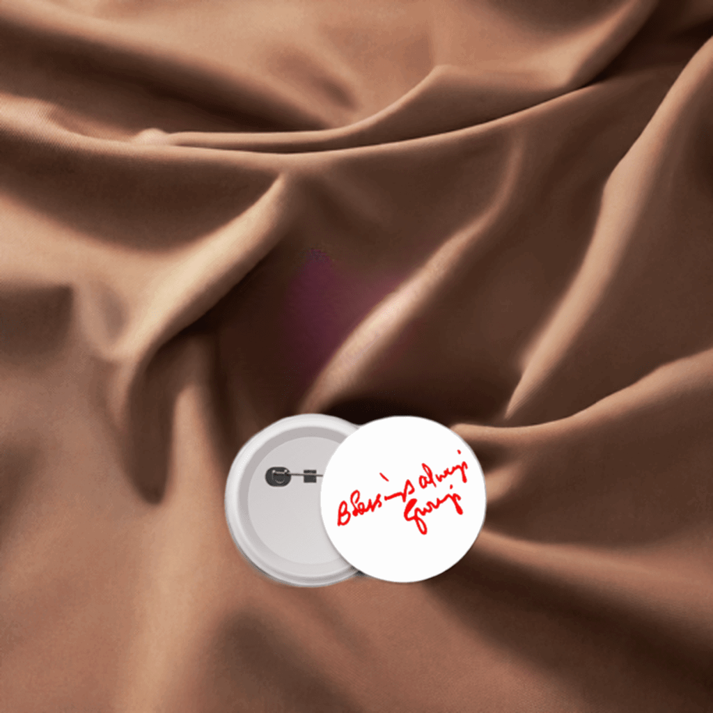 Blessing Always Guruji Badge (58mm) – A Symbol of Divine Inspiration - Lifeved