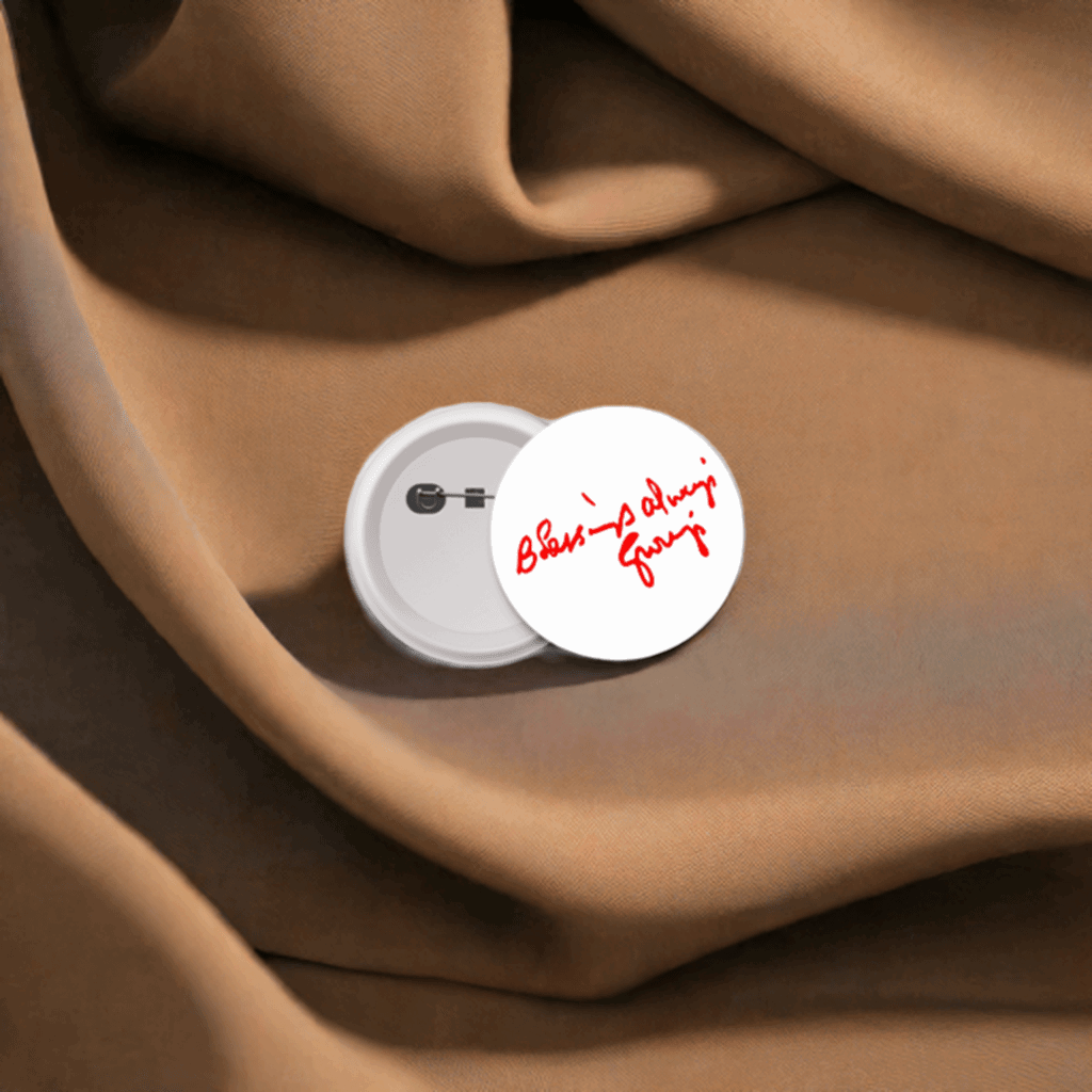 Blessing Always Guruji Badge (58mm) – A Symbol of Divine Inspiration - Lifeved