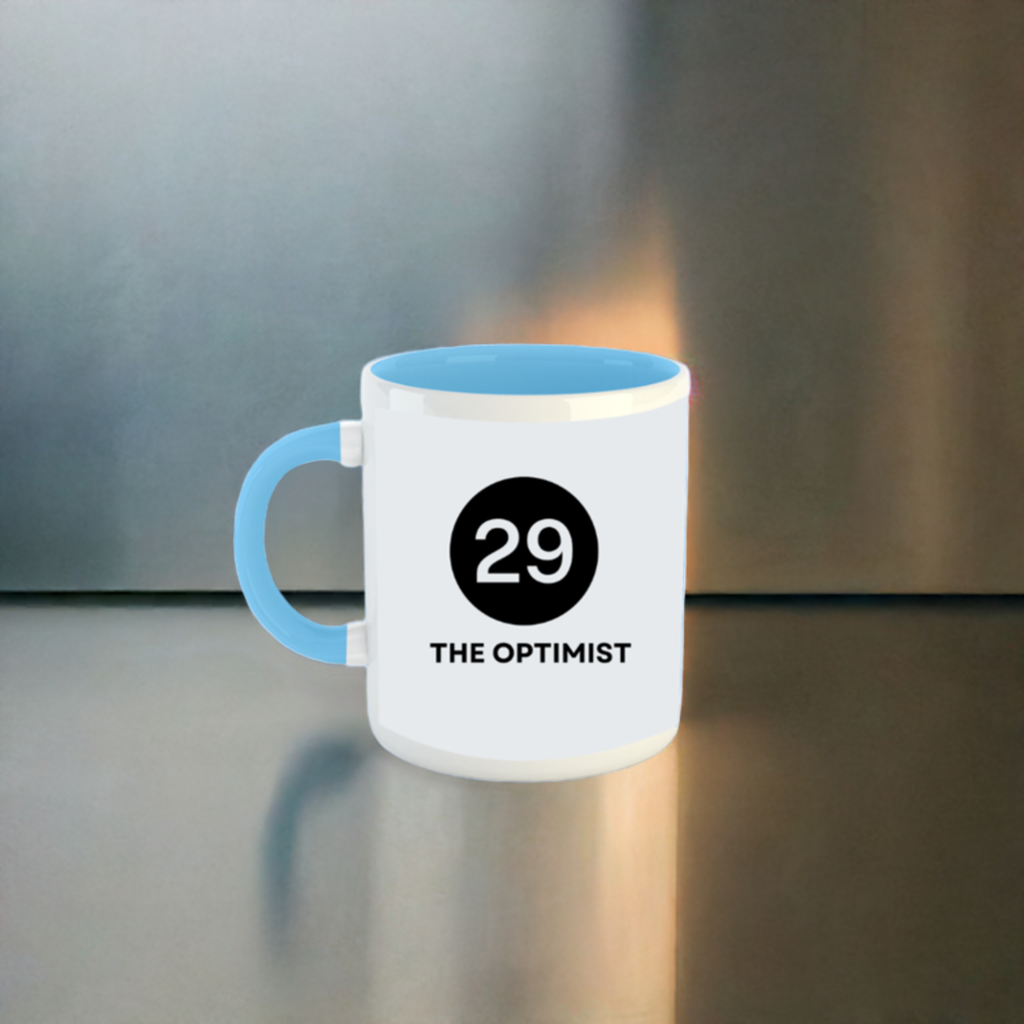 Numerology Mug: The Optimist (Born on the 29th) | White and Sky Blue Unisex Tea Coffee Milk Coffee Mug