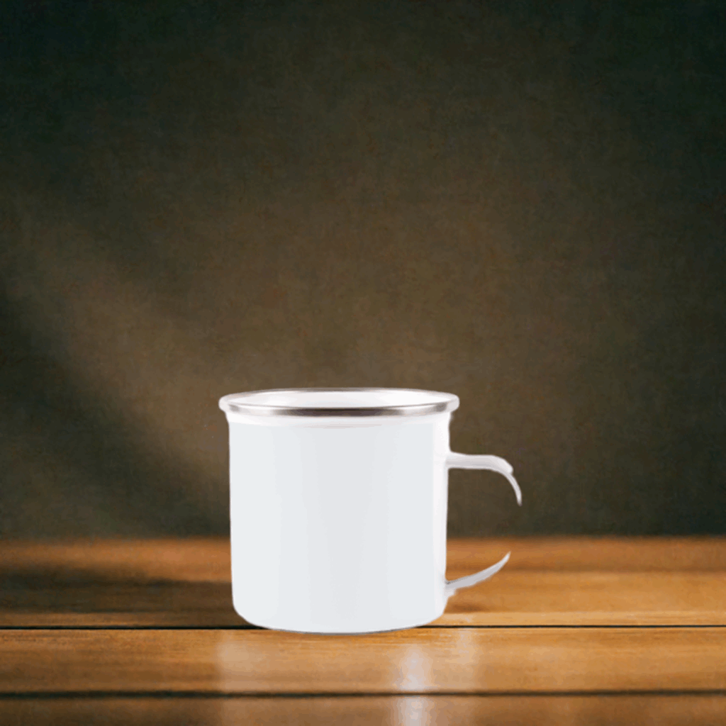 White Enamel Mug - 'Blessing Always Guruji