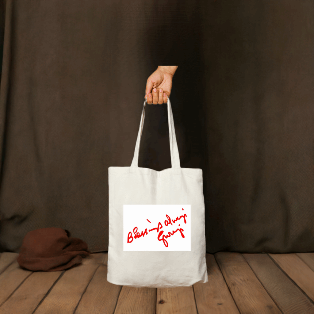 Blessing Always Guruji Zipper Bag – Stylish Storage with Divine Blessings