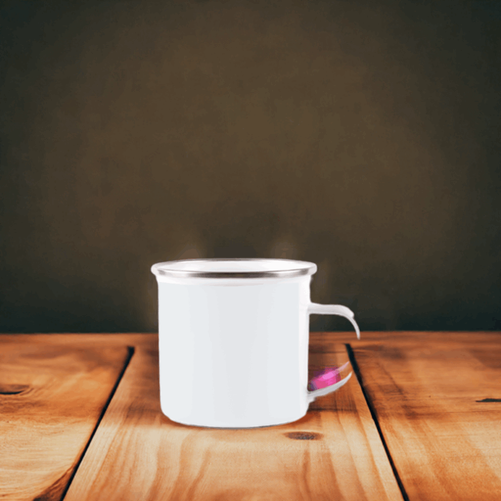White Enamel Mug - 'Blessing Always Guruji
