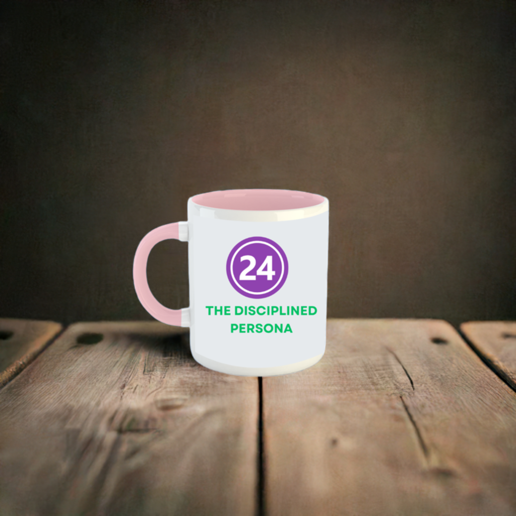 Numerology Mug: The Disciplined Persona (Born on the 24th) | White and Light Pink Unisex Coffee Mug