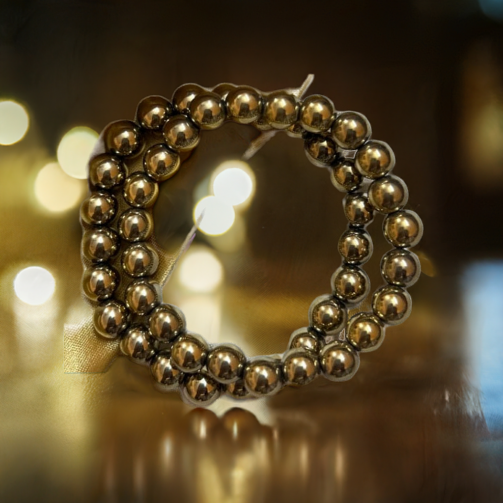 Golden Pyrite Bracelet for Missing Number 6 and Strength Prosperity & Money Magnet