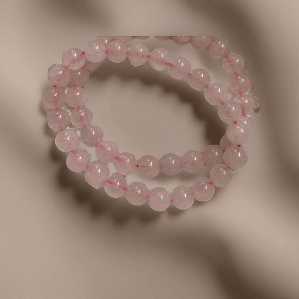 Rose Quartz Crystal Bracelet for Self Esteem and Positive Self Image