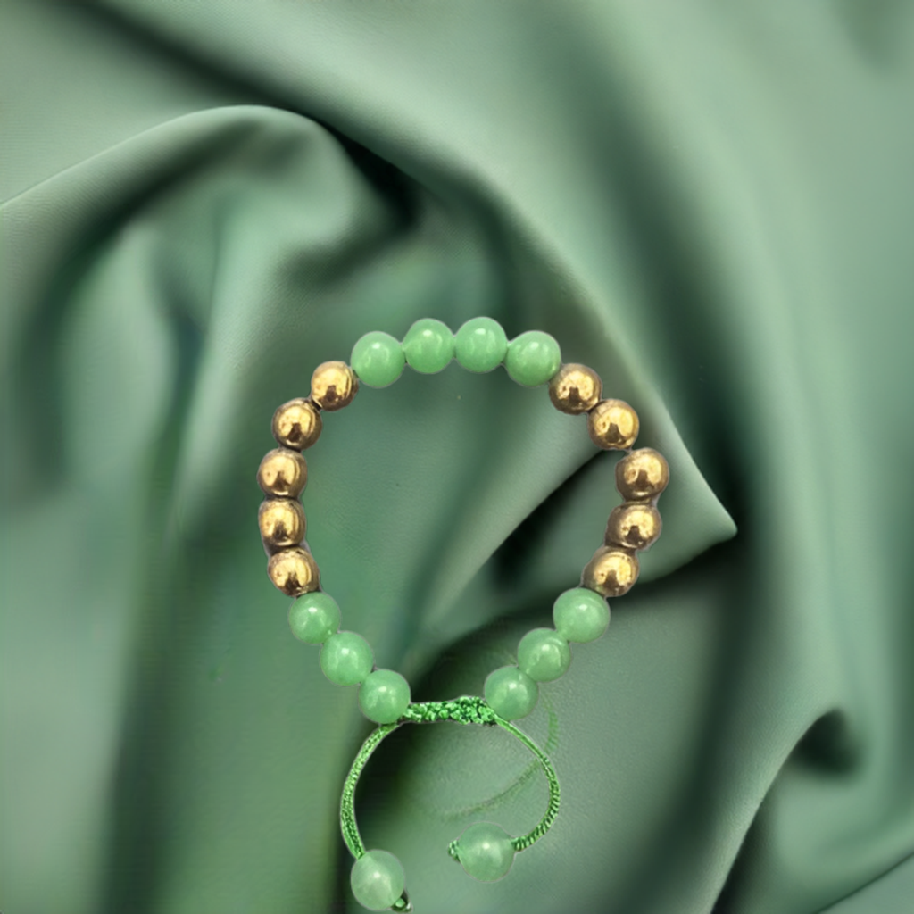 Harmonious Energies: Green Aventurine & Pyrite Bracelet for Love and Vitality