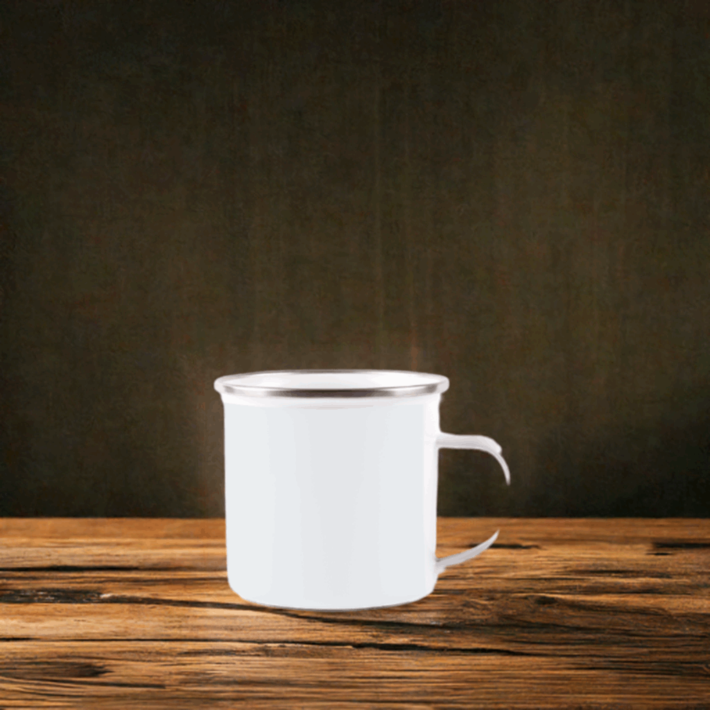 White Enamel Mug - 'Blessing Always Guruji