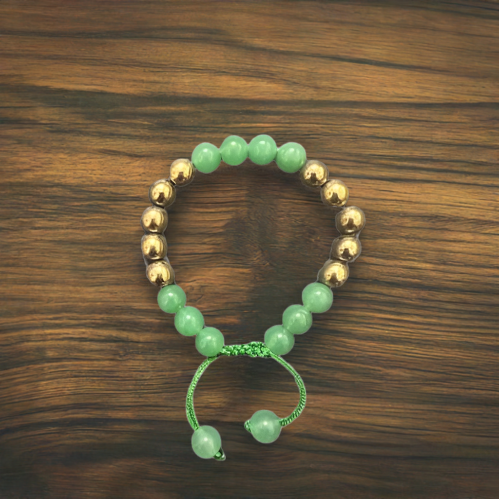 Harmonious Energies: Green Aventurine & Pyrite Bracelet for Love and Vitality