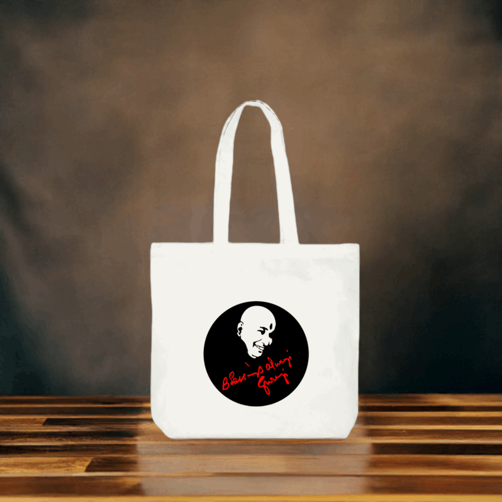 Everyday Large Tote Bag with "Blessing Always Guruji" Print