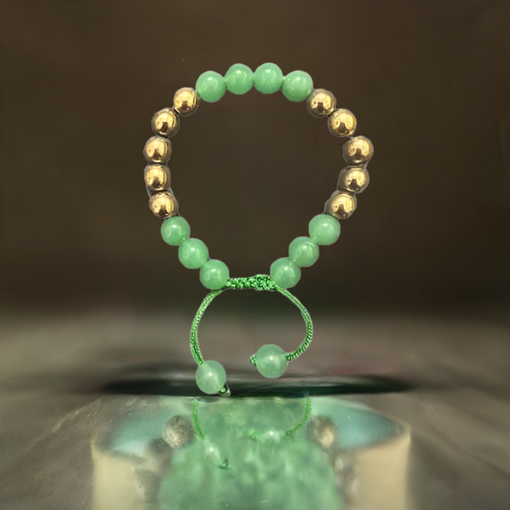 Harmonious Energies: Green Aventurine & Pyrite Bracelet for Love and Vitality