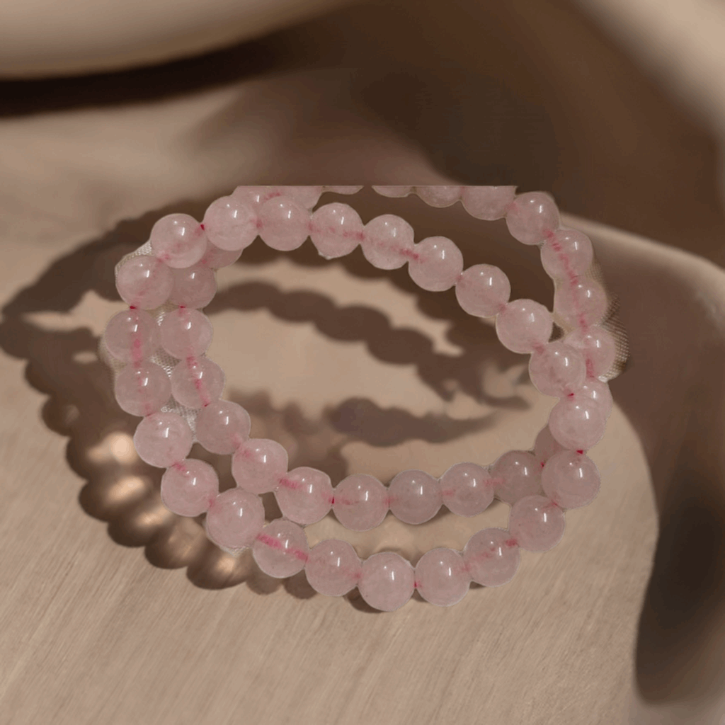 Rose Quartz Crystal Bracelet for Self Esteem and Positive Self Image