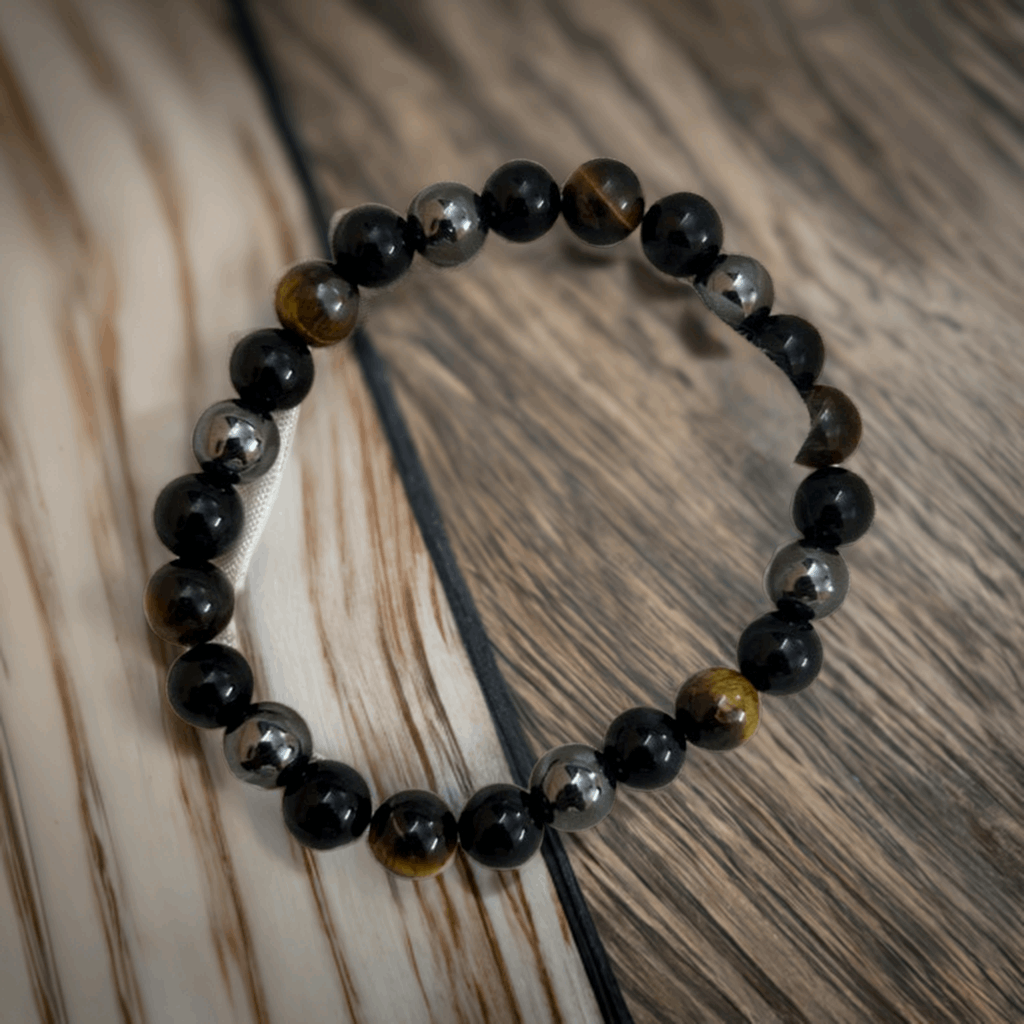 Triple Protection Crystal Bracelet of Power, Protection and Balance