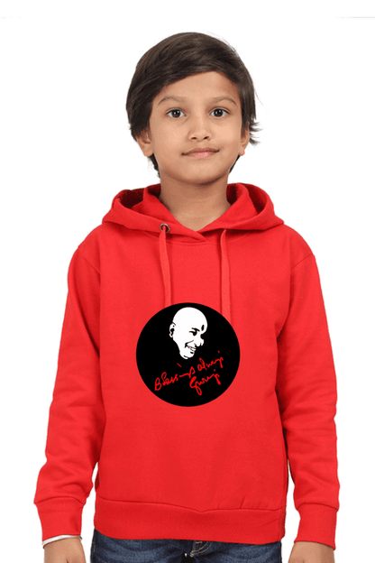 Unisex Kids Hooded Sweatshirt with Blessing Always Guruji Print – Multi-Color, Sizes from Newborn to 13 Years