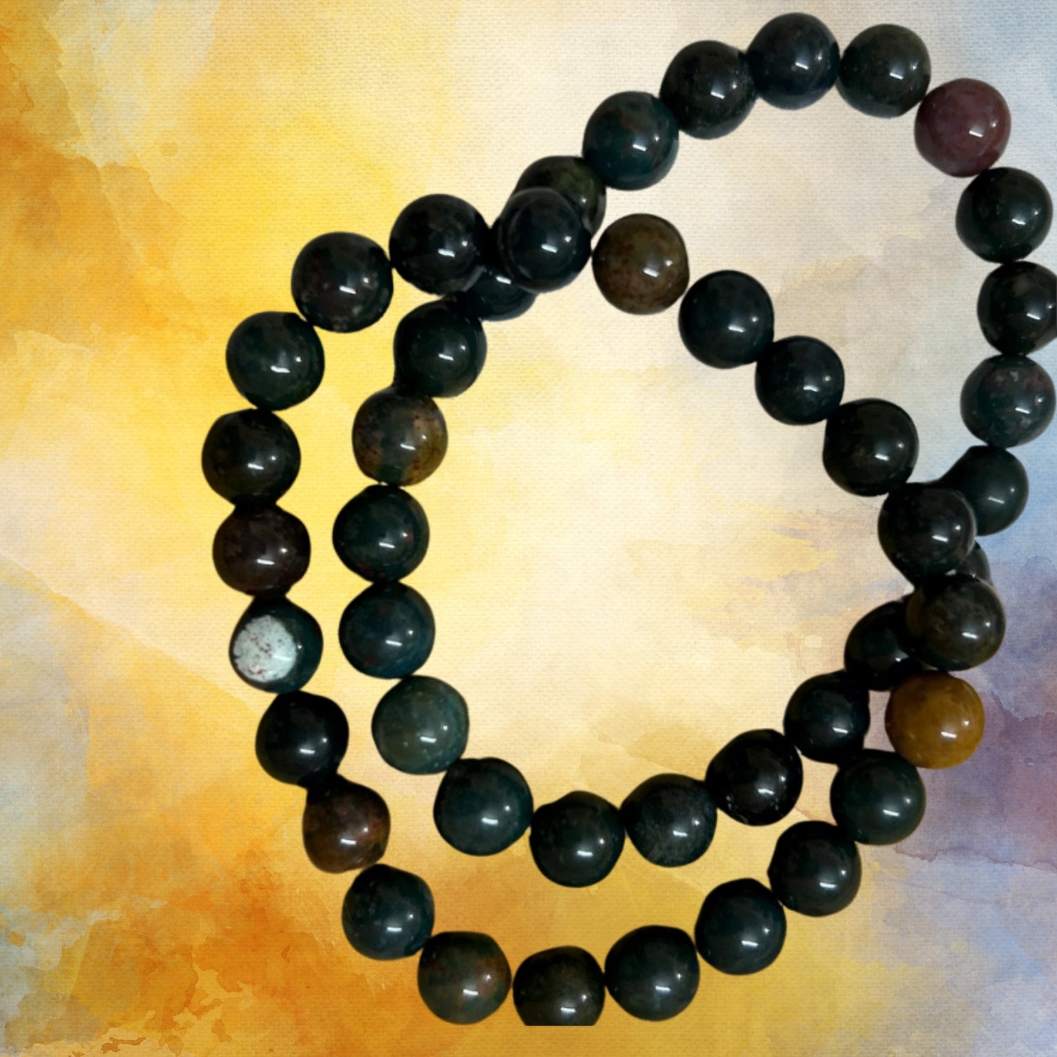 Blood Stone Bracelet for Vitality and Wellness