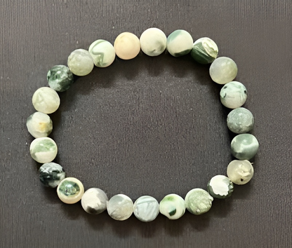 Green Agate Crystal Bracelet for Missing Number 2 and To bring Luck, Success and Prosperity