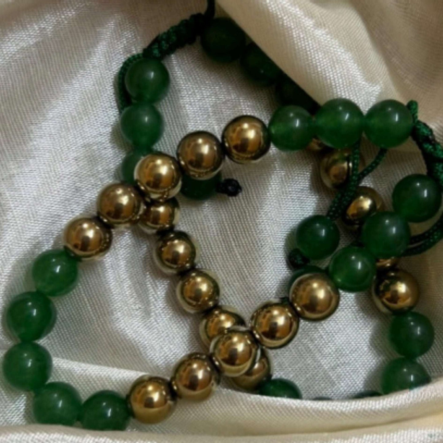Green Aventurine and Golden Pyrite Bracelet to Increase Strength Will Power & Confidence