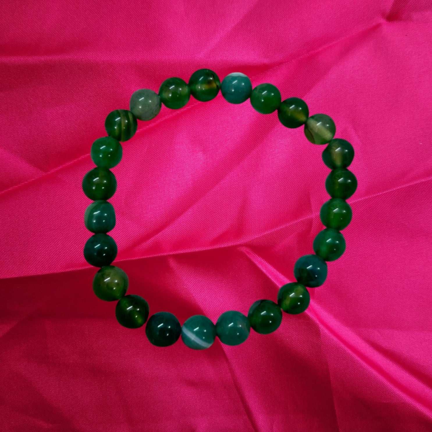 Green Hakik Bracelet for Stress Anxiety and Emotional Turbulence