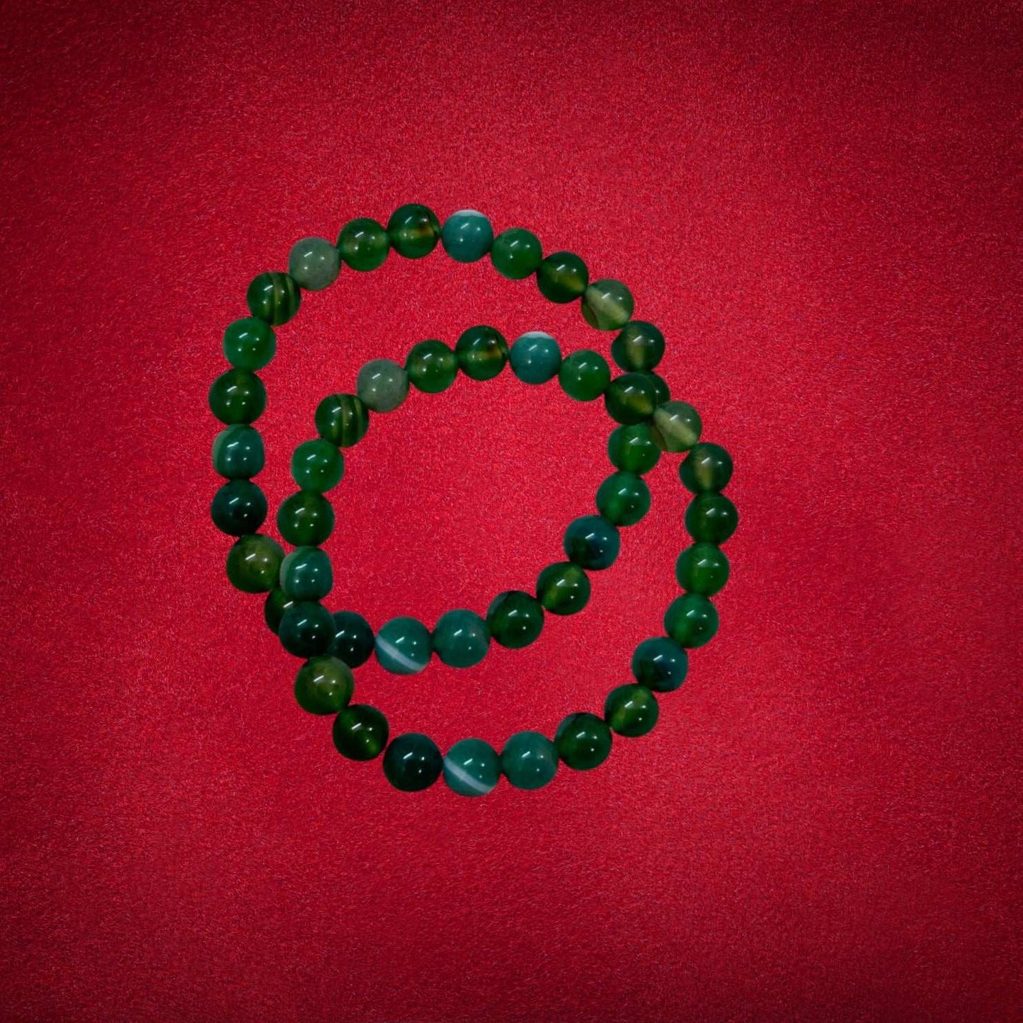 Green Hakik Bracelet for Stress Anxiety and Emotional Turbulence