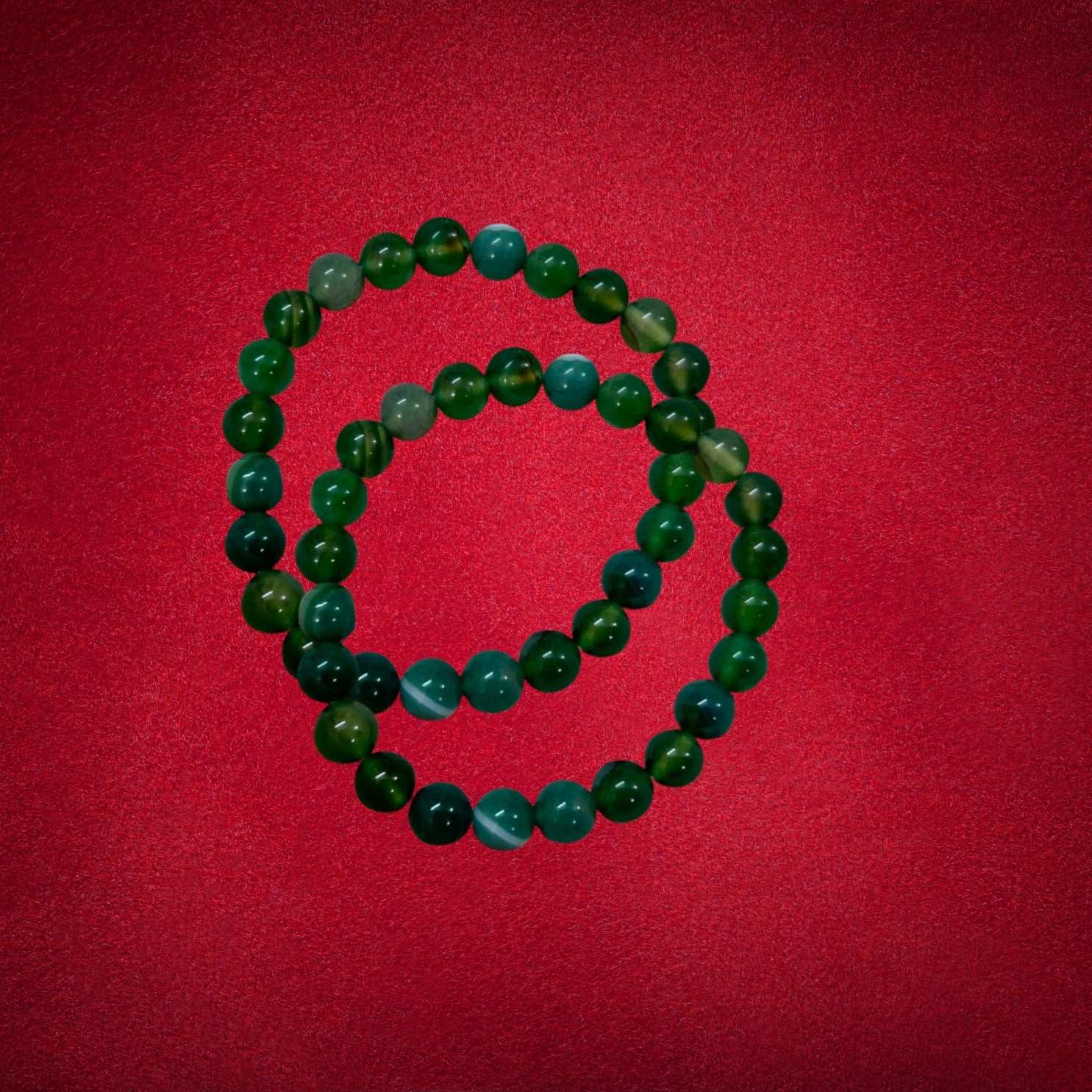 Green Hakik Bracelet for Stress Anxiety and Emotional Turbulence