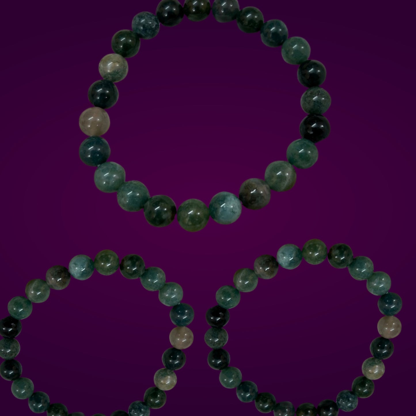 Moss Agate Bracelet for Health Related Problems