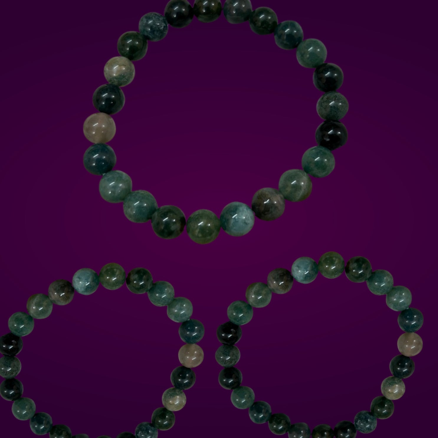Moss Agate Bracelet for Health Related Problems