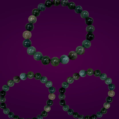 Moss Agate Bracelet for Health Related Problems