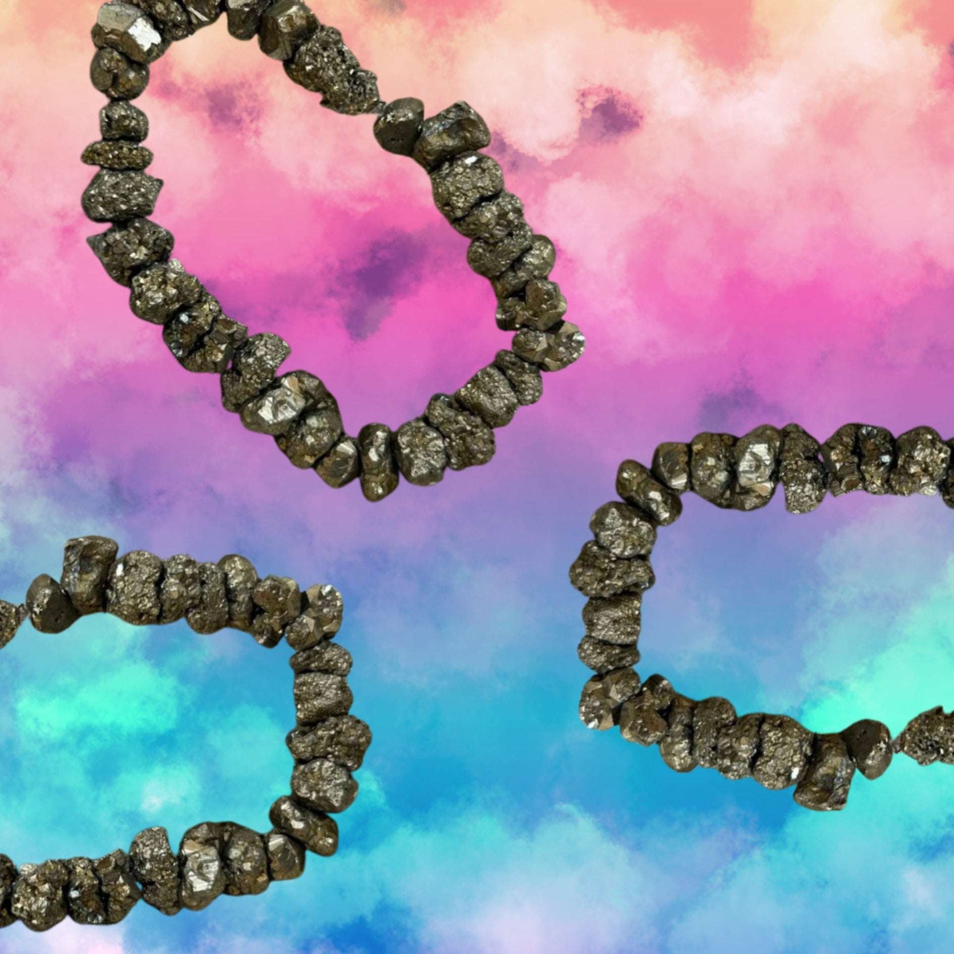 Raw Pyrite Bracelet to Attract Money Career Growth Opportunities and Good Fortune