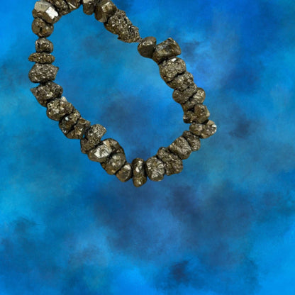 Raw Pyrite Bracelet to Attract Money Career Growth Opportunities and Good Fortune