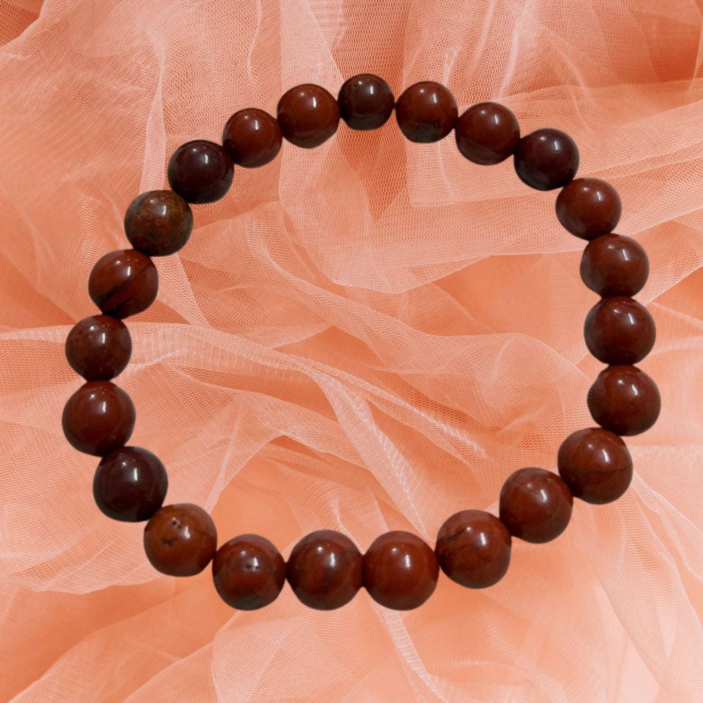 Red Jasper Crystal Bracelet for Calm & Relaxation and Activate Root Chakra (Muladhara Chakra)