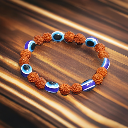 Rudraksh Evil Eye Bracelet To Protects You From Negative Energies