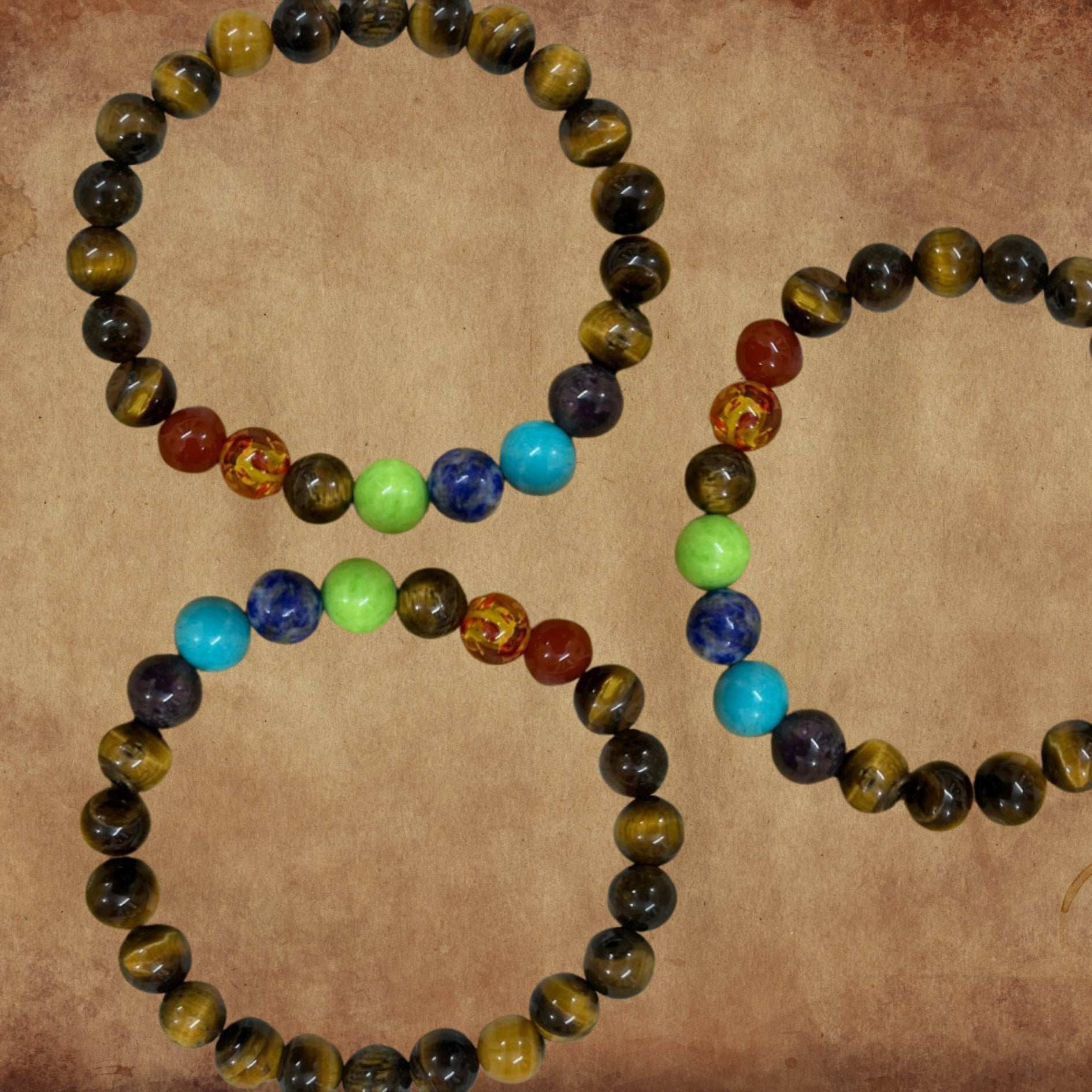 Tiger Eye 7 Chakra Bracelet for Balance, Courage, and Energy Alignment