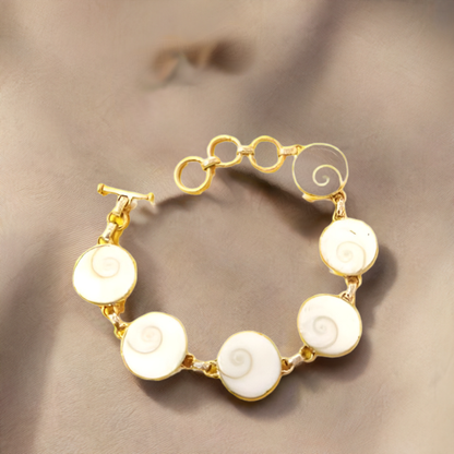 Gomti Chakra Bracelet with Silver chain for Wealth & Prosperity
