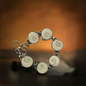 Gomti Chakra Bracelet with Silver chain for Wealth & Prosperity